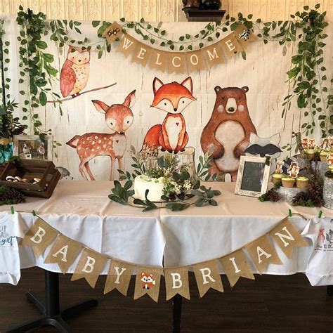 Woodland Decor Woodland Baby Shower Centerpieces Custom Woodland Baby