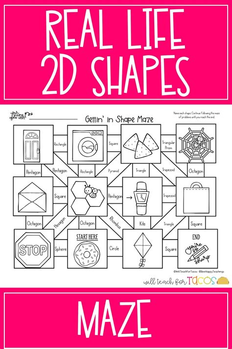 Classifying 2d Shapes With Real Life Objects Geometry Activities