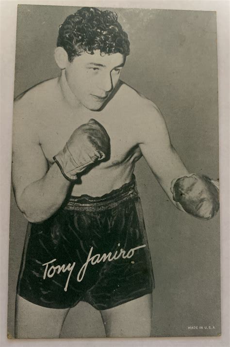Vintage 1947 Tony Janiro Boxing Exhibits Card Ebay