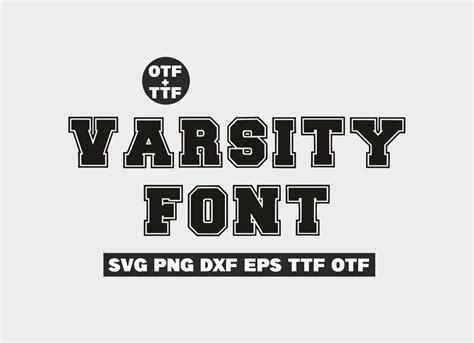 Varsity Font Svg College Font Svg Sport Alphabet Varsity Letters