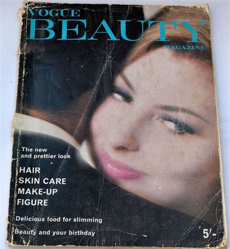 Vintage Vogue Beauty Fashion Magazine 1963 1960s See Contents Page