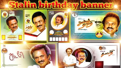Dmk Stalin Birthday Banner Psd And Png Ll Free Download Link In