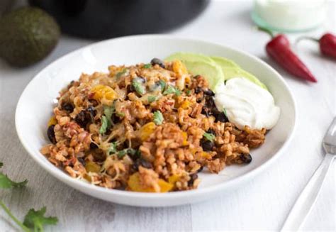 Slow Cooker Burrito Bowls Easy Cheesy Vegetarian