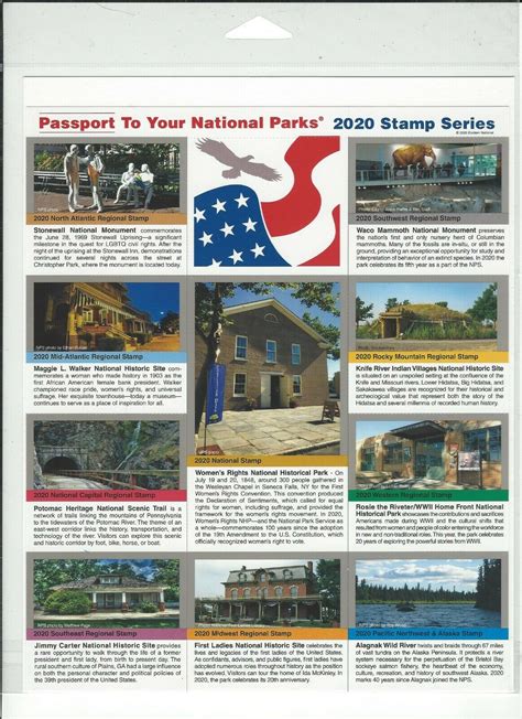 Passport To Your National Parks 2020 Stamp Series Sealed Self Adhesive