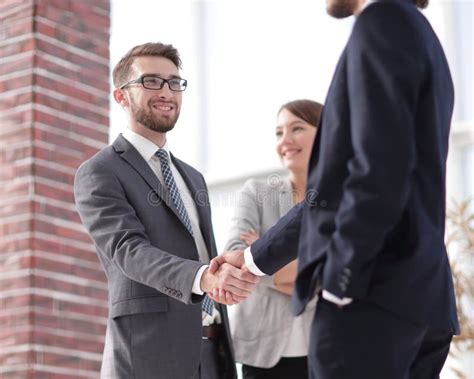 Two Business Men Shaking Hands Stock Image Image Of Meeting