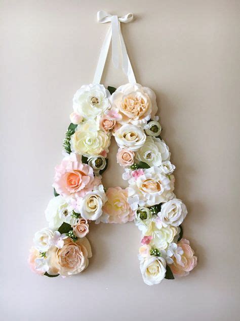 Flower Letters Floral Letters Vintage Wedding By Paulettastore Bridal