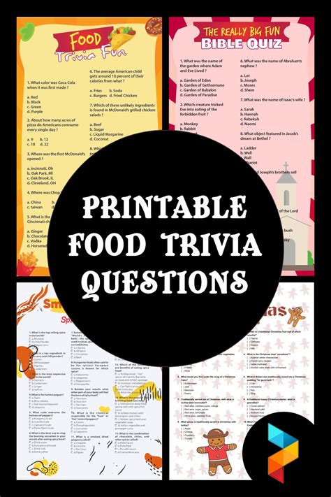 Food Trivia Questions And Answers Printable