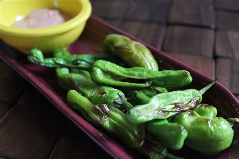 Although i love the little dip recipe, too, i think the simplicity in just broiling the peppers with salt and. Pan-Seared Shishito Peppers with Yogurt-Sriracha Dipping Sauce