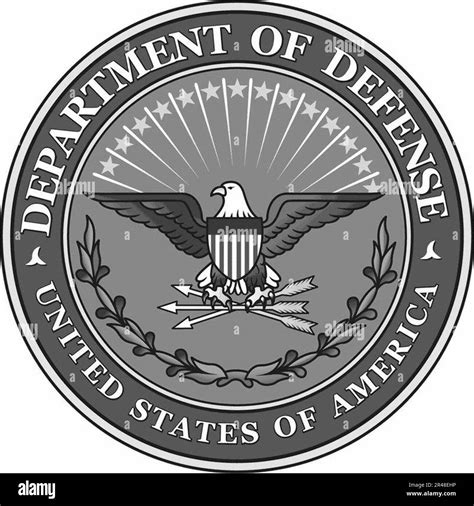 Us Department Of Defense Logo Grayscale Stock Photo Alamy