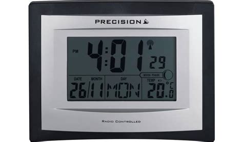Buy Precision Lcd Radio Controlled Clock Clocks Argos