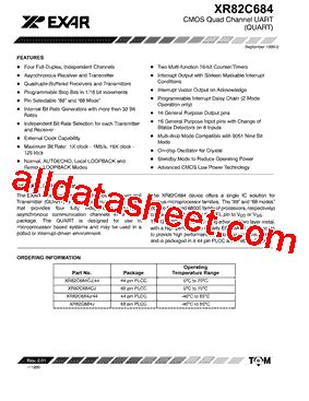 Xr C Cj F Datasheet Pdf Exar Corporation