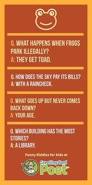 Here you will find great collection of funny, silly and corny ear jokes for kids of all ages, teens and adults who do not want to grow up. 101 Funny Riddles For Kids To Keep Everyone Guessing (With ...