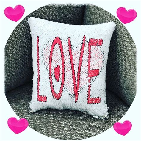 Personalized Love Sequin Flip Pillow Mermaid Flip Pillow With Love On