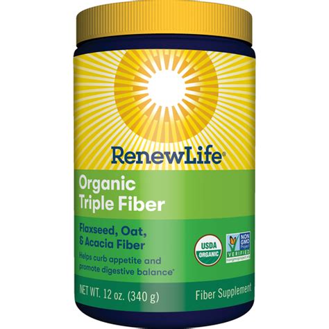 Renew Life® Adult Fiber Supplement Organic Triple Fiber Dietary