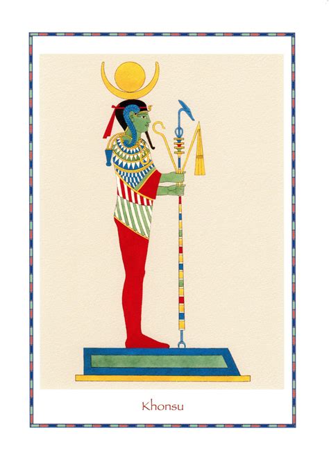 This Is Khonsu Ancient Egyptian God Of The Moon He Is Typically Depicted As Here In Mummy Form