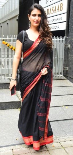 Fatima Sana Shaikh In Black And Red Saree Is All About Old World Glam