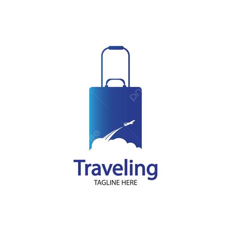 Bag Vector With Airplane A Travel Logo Design For Holiday Tourism And