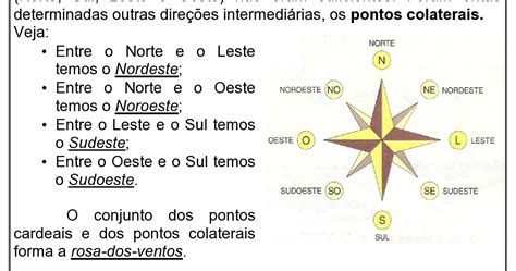 Atividades Para Imprimir Do 3º Ao 5º Anos Sempre A Mão Pontos Cardeais