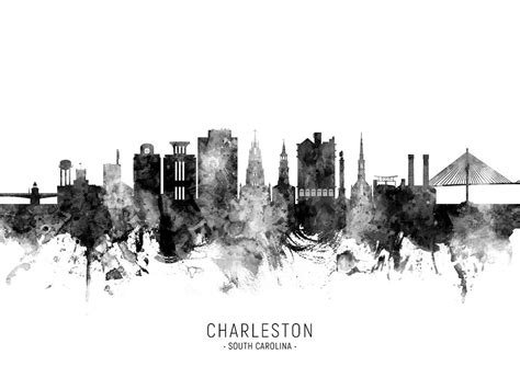Charleston South Carolina Skyline Digital Art By Michael Tompsett