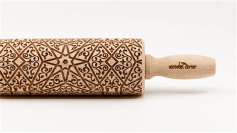 No R078 Alhambra 8 Rolling Pin Engraved Rolling Rolling Pin