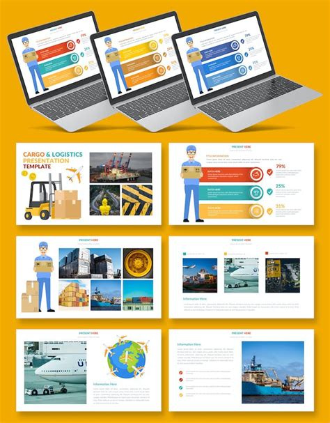 Logistic Infographic Powerpoint Design Template Place