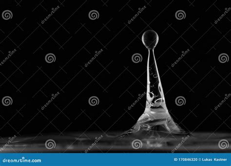 Water Splash Isolated Water Drop Hit The Surface Water Droplet