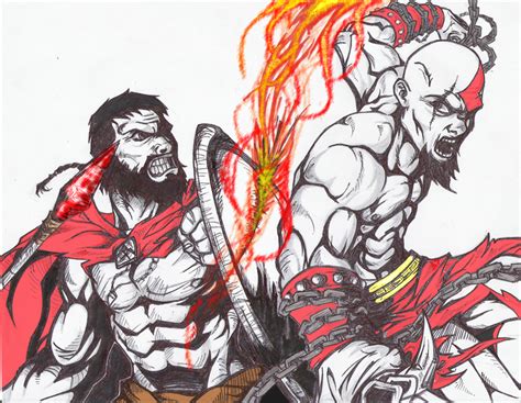 Leonidas Vs Kratos By Rosasfantastica On Deviantart