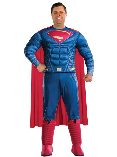 Justice League Superman Dc Superhero Adult Halloween Costume Plus Size