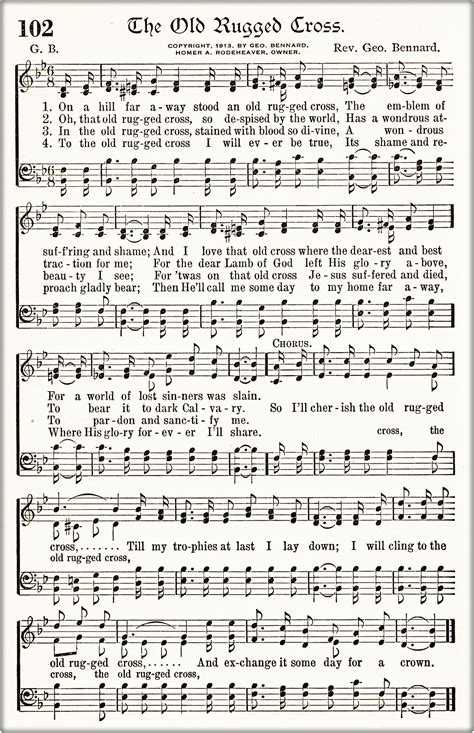 Free Printable Hymn Sheet Music