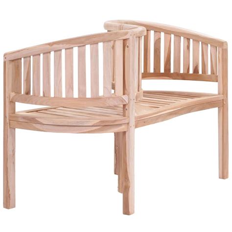 La plupart des bancs en teck comporte un dossier pour plus de confort, d'autres n'ont qu'une assise. Banc 120 cm, de jardin design, 2 personnes, en teck massif