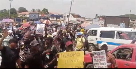 Igboho was apprehended late monday night after fleeing nigeria to avoid being apprehended by the country's secret police. BREAKING Sunday Igboho: Protest hits Ibadan over DSS ...