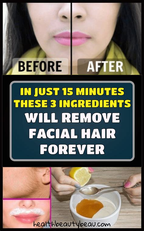 facial hair remove in just 15 minutes these 3 ingredients health beauty beau facial hair