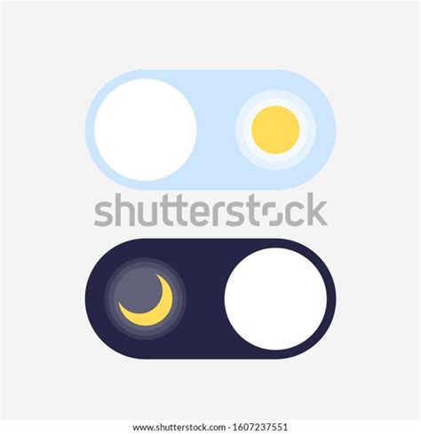Day Night Mode Switch Sun Moon Stock Vector Royalty Free 1607237551