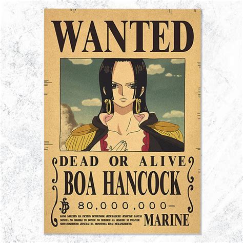 New Edition One Piece Poster Boa Hancock One Piece Wanted Posters 285x42cma3 Paper Size