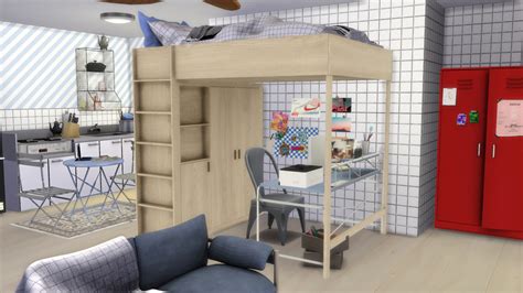 Sims4 Cc Kkb Ikea Tuffing Loft Bed Vrogue