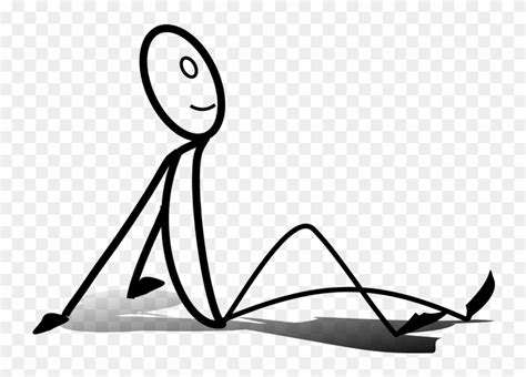 True Happiness Stick Figure Sitting Down Clipart 598170 Pinclipart