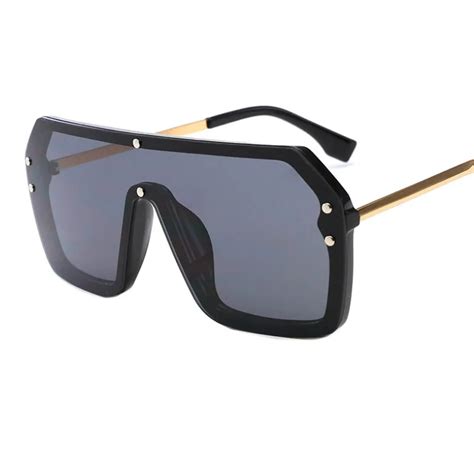 Luxury Square Mirror Coating Sunglasses Men Women Fashion Shades Vintage Pilot Masculine Glasses