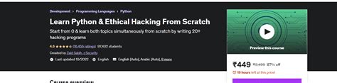 Download Learn Python Ethical Hacking From Scratch Free