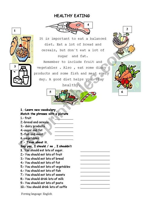 Each of the 7 lessons standardized in washington state for grade 3 are aligned with the common core english language arts and health and fitness standards (2016). Reading: healthy food - ESL worksheet by carmenlady