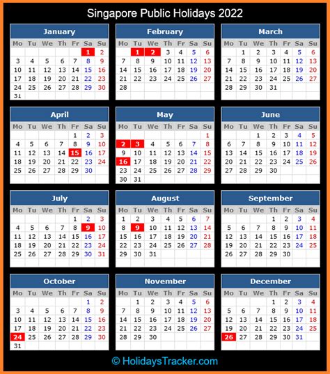 Singapore Public Holidays 2022 Holidays Tracker