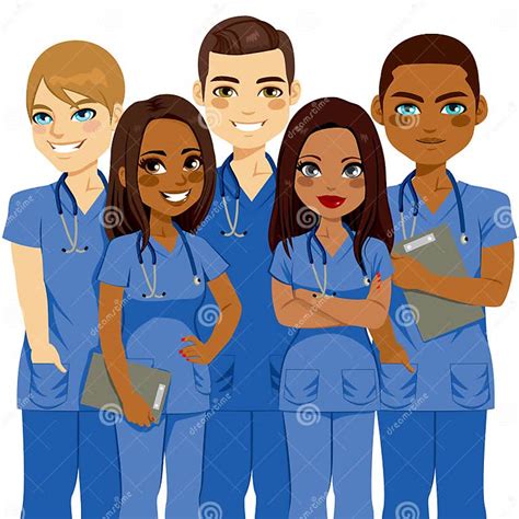 Diversity Nurse Team Stock Vector Illustration Of Group 74913247