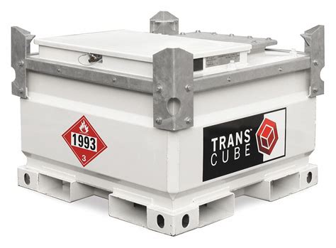 Transcube White Square Gasdiesel Fuel Tank 132 Gal Capacity 11 Gauge