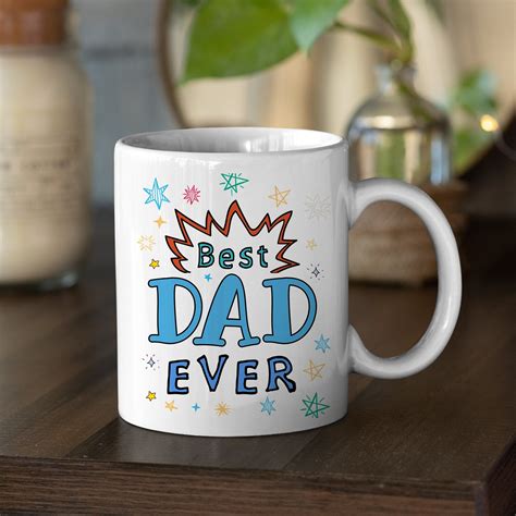 Personalized Best Dad Ever Coffee Mug Custom Dad Ceramic Mug Etsy