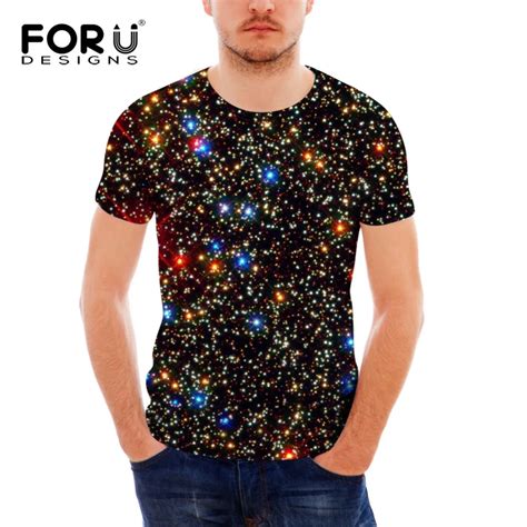 forudesigns fashion men galaxy trees 3d t shirts crew neck harajuku men summer funny tees shirts