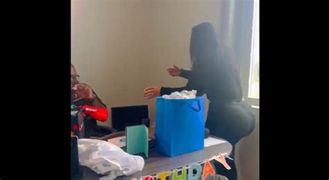 Woman Shares Video Of Her Boss Pranking Her But All People Notice Is Her Back Side Video
