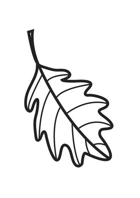 Kleurplaat blad eik. Gratis kleurplaten om te printen.