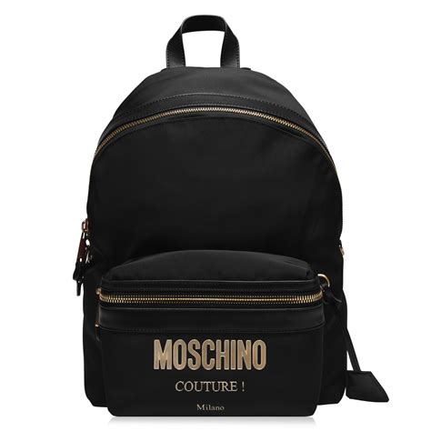 Moschino Logo Bag Unisex Back Packs Flannels