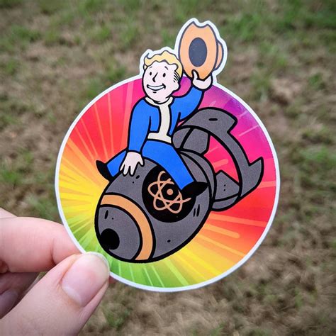 Fallout Vault Boy Sticker Laptop Sticker Macbook Gaming Etsy