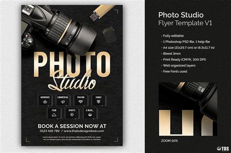 Photo Studio Flyer Template For Photoshop Design In 2022 Flyer