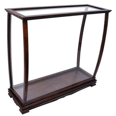 Old Modern Handicrafts Display Case For Midsize Tall Ship Classic Brown